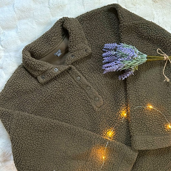 aerie Tops - Aerie Cozy Sherpa Pullover
